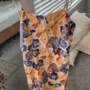 Floral cider midi dress NWOT